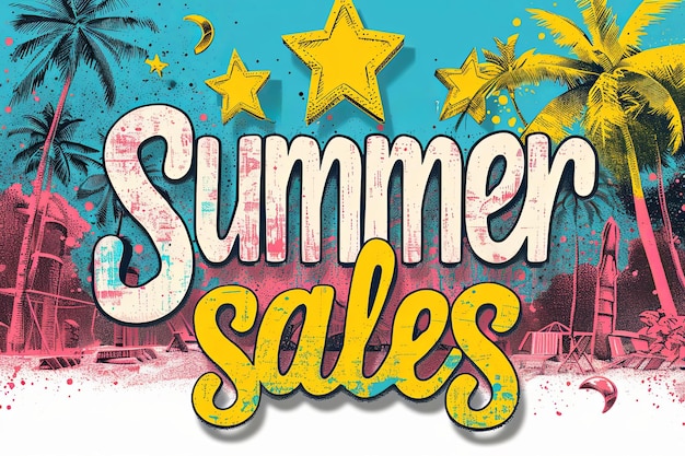 summer sale logo vector illustration