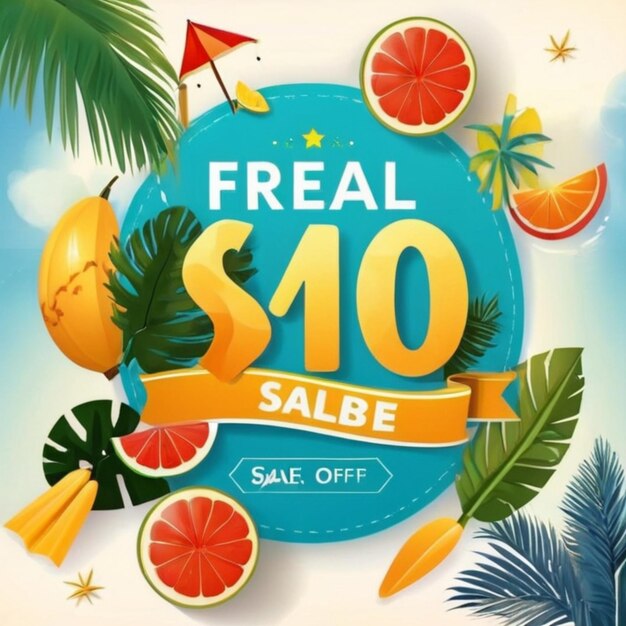 Photo summer sale offer vector verao free vector illustration