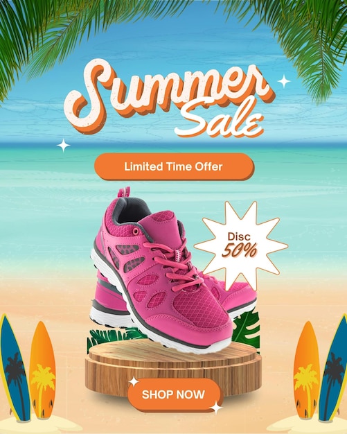 summer sale on sports shoes