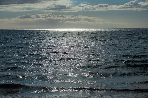 Summer sea background Texture of water surface Shining blue water ripple pattern