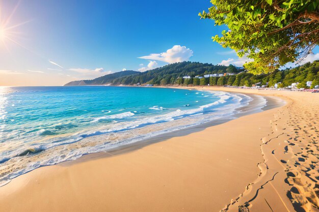 Photo summer sea beach with sand