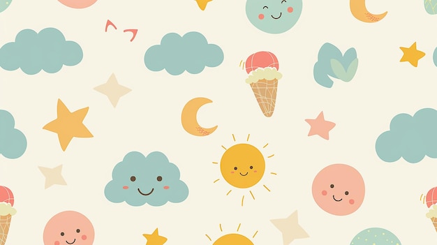 summer seamless pattern background
