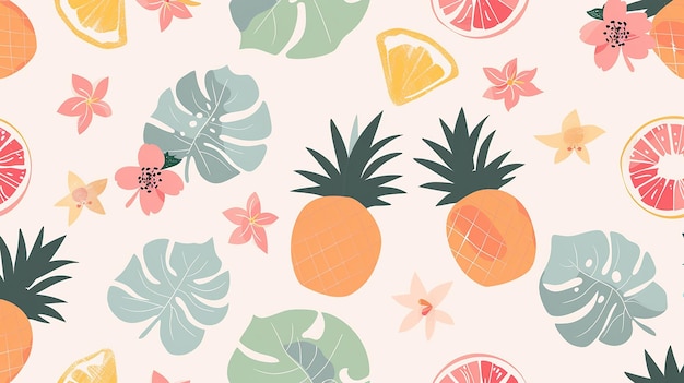 summer seamless pattern background
