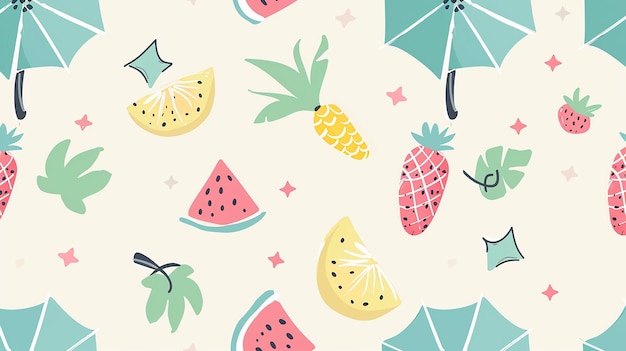 summer seamless pattern background