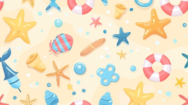 summer seamless pattern background