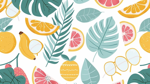 summer seamless pattern background