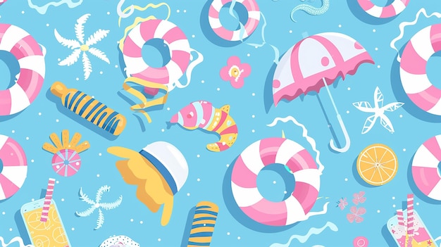 summer seamless pattern background