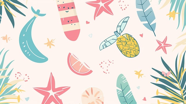 summer seamless pattern background