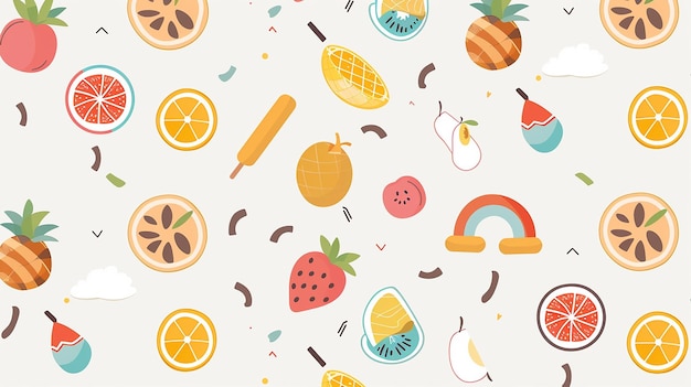 summer seamless pattern background