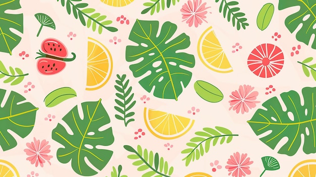 summer seamless pattern background