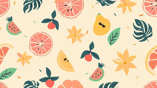 summer seamless pattern background
