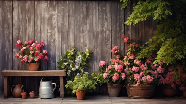 Summer season wood wallpaper garden