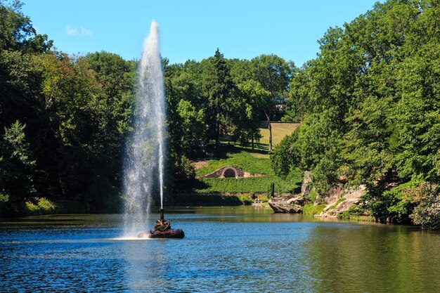 Summer Sofiyivka Dendrology Park Fountain Snake Uman Ukraine