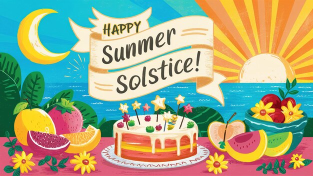 Summer Solstice Longest day of the year Holiday concept Generative Ai