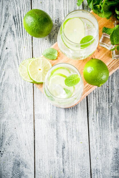 Summer sour cocktail mojito