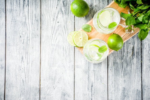 Summer sour mojito cocktail