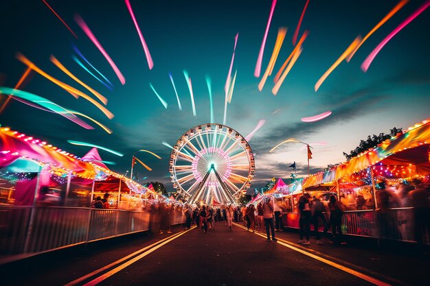 Summer Spectacle Joyful Ferris Wheel Extravaganza