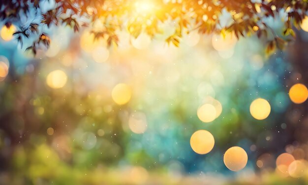 Photo summer sunlight bokeh