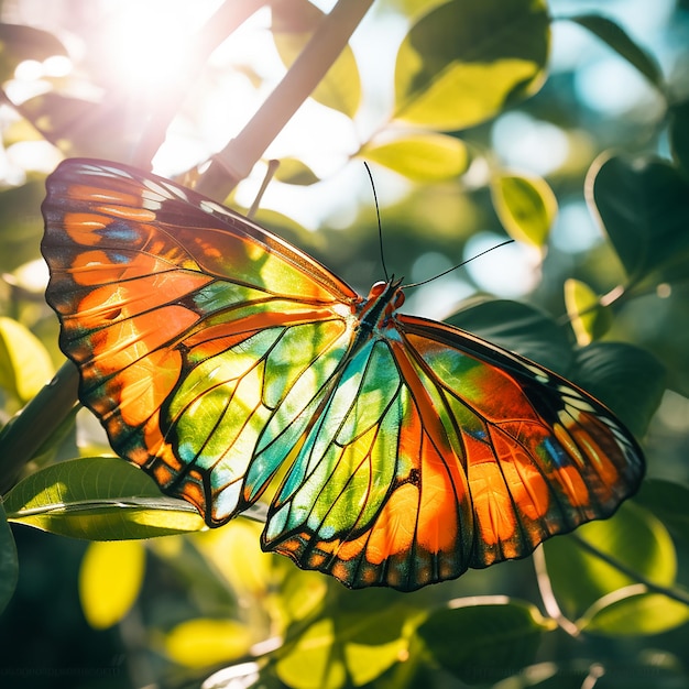 Summer Sunlight Vibrant Butterfly Wing