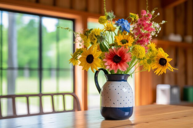 Summer themed flora arrangement portrait