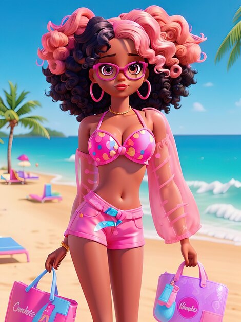 Summer trendy outfit for barbie doll fashionable shopping spree