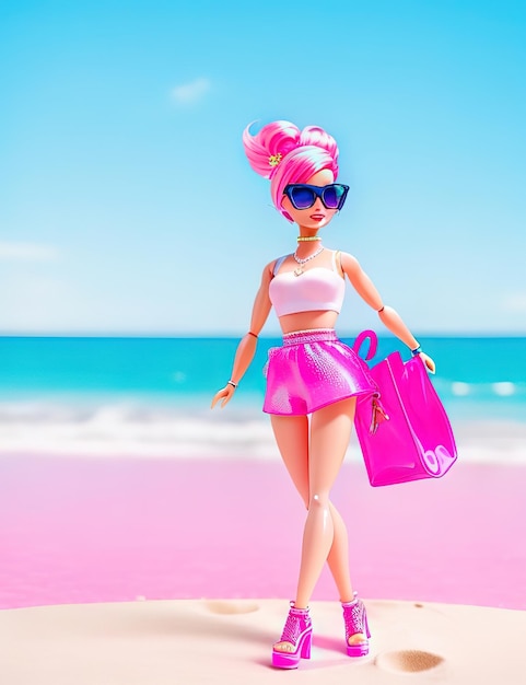 Photo summer trendy outfit for barbie doll fashionable shopping spree