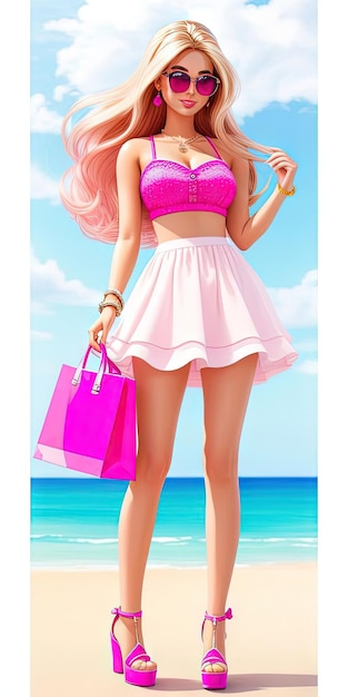 Summer Trendy Outfit for Barbie Doll Fashionable Shopping Spree