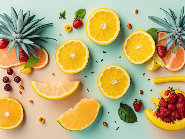 Seamless square background pattern and texture of colorful fresh summer  fruit cubes with pineapple watermelon banana kiwifruit orange melon  and strawberry in a gourmet fruit salad mix Stock Photo  Alamy