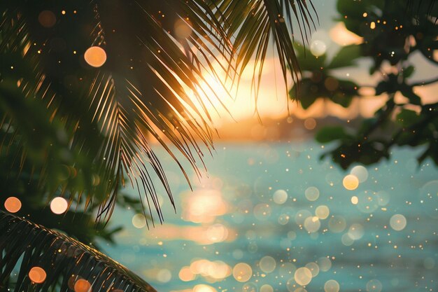 写真 summer tropical beach bokeh background