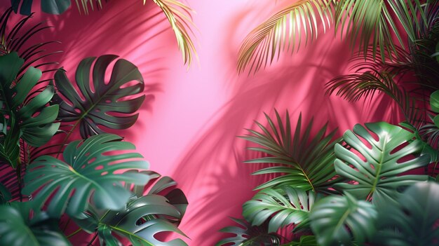 Summer Tropical Floral Background