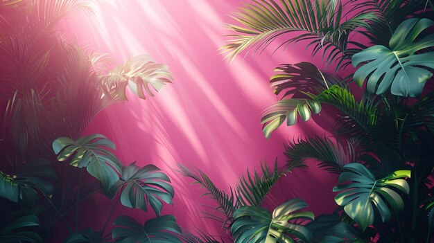 Photo summer tropical floral background