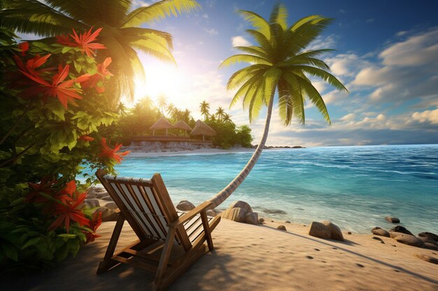 Photo summer tropical holiday background