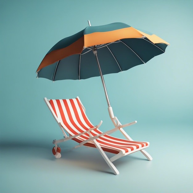 Летний зонтик икона иллюстрация изолированный фон