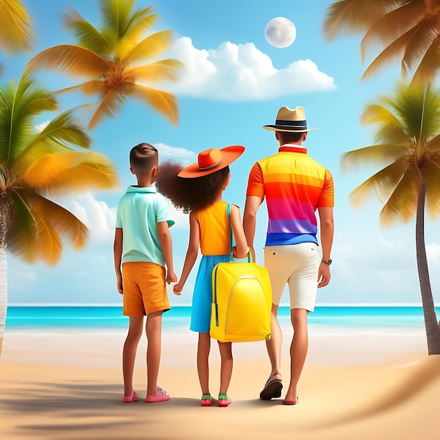 Summer Vacation Beach Template Design