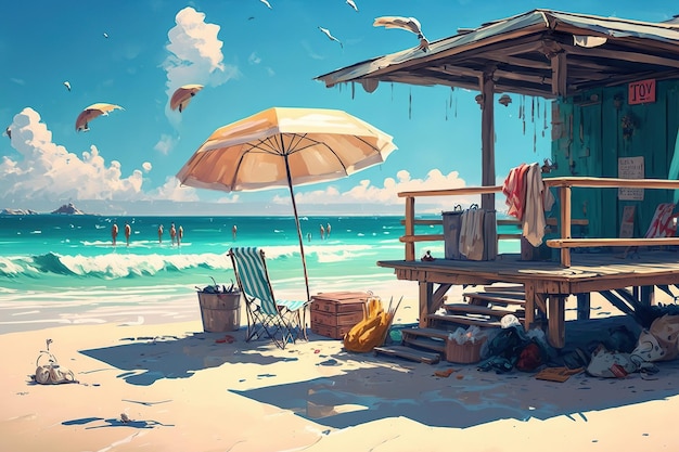 summer vacation in the beach