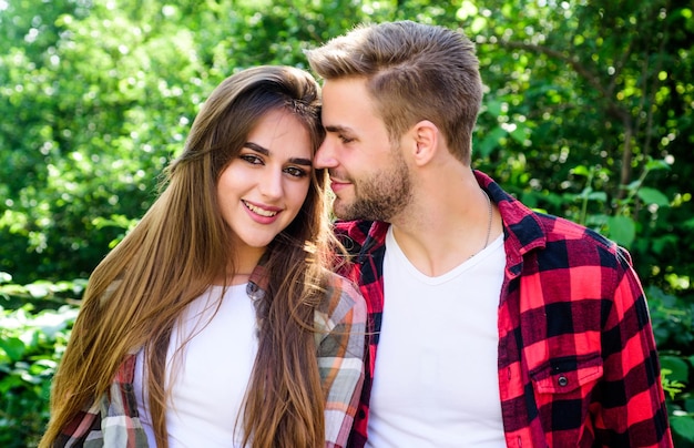 Summer vacation fall in love pure feelings romantic date\
concept cuddling with darling beautiful people happy together\
couple in love enjoying each other man hipster and pretty woman in\
love