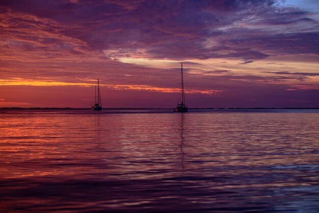 Summer vacation on sea Traveling yachting boat on water Sailboats on ocean sea water