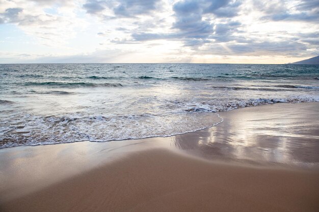 Summer vacation at a tropical beach paradise beach with sand and clear water of the sea ocean beach