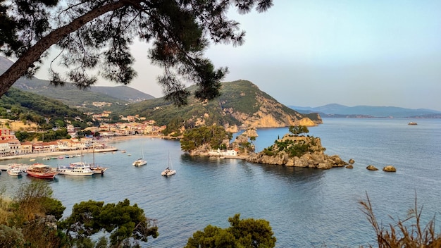 Summer vacations in Parga Preveza Thesprotia Greece Epirus view from Venetian Castle of Parga