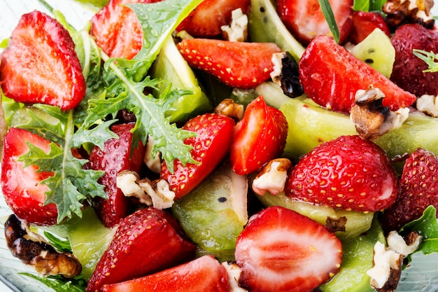 Summer vegan strawberry salad