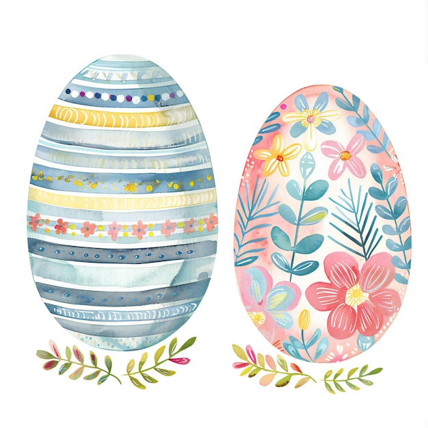 Summer Vibes Adorable HandDrawn Easter Eggs