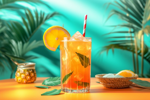 summer vibes drink 3d rendering