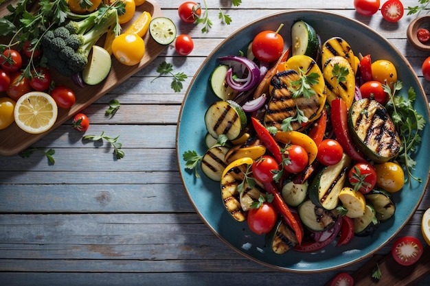 Summer Vibes Grilled Vegetables Panorama