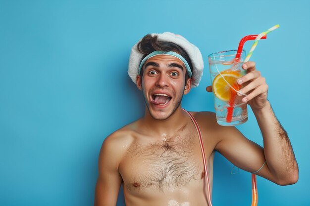 Summer VibesMan geniet van een verfrissende cocktail aan het strand