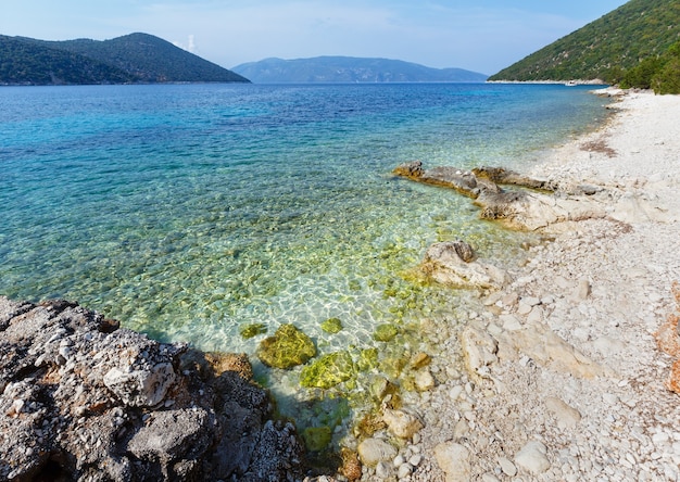 Summer view of Antisamos beach Greece,  Kefalonia.