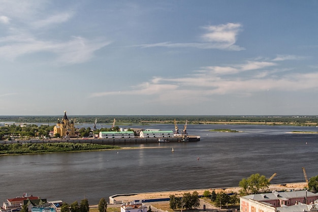 Летний вид исторического района Нижнего Новгорода, Россия