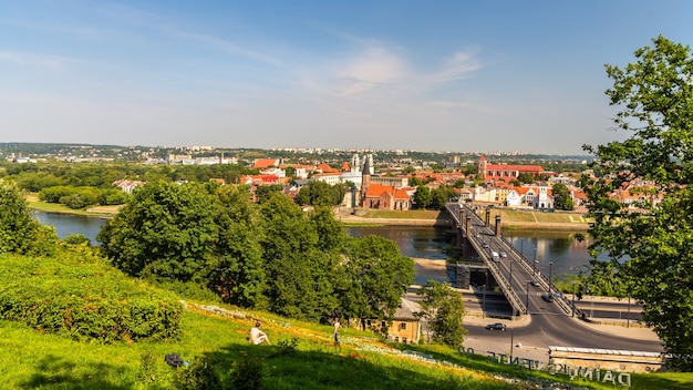 Summer view of Kaunas in Lithuania