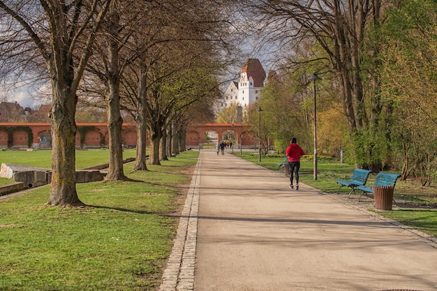 Summer view of the park Ingolstadt