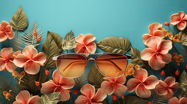 Summer wallpaper tropical background with copy space