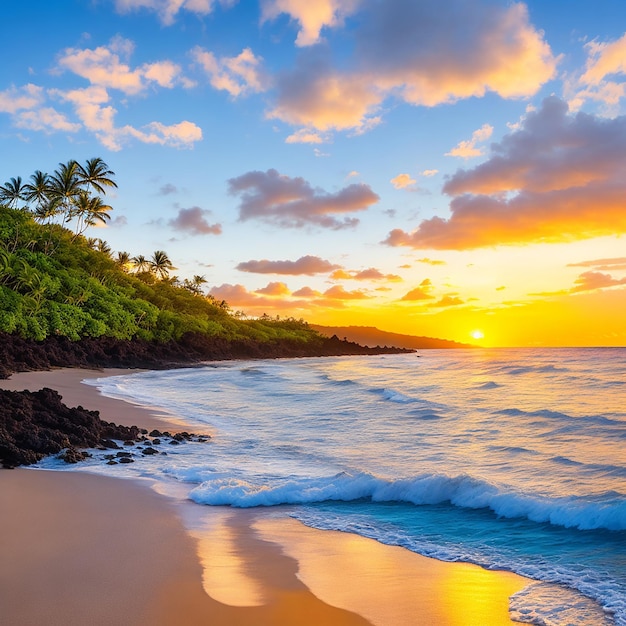 Summer With Beach Background